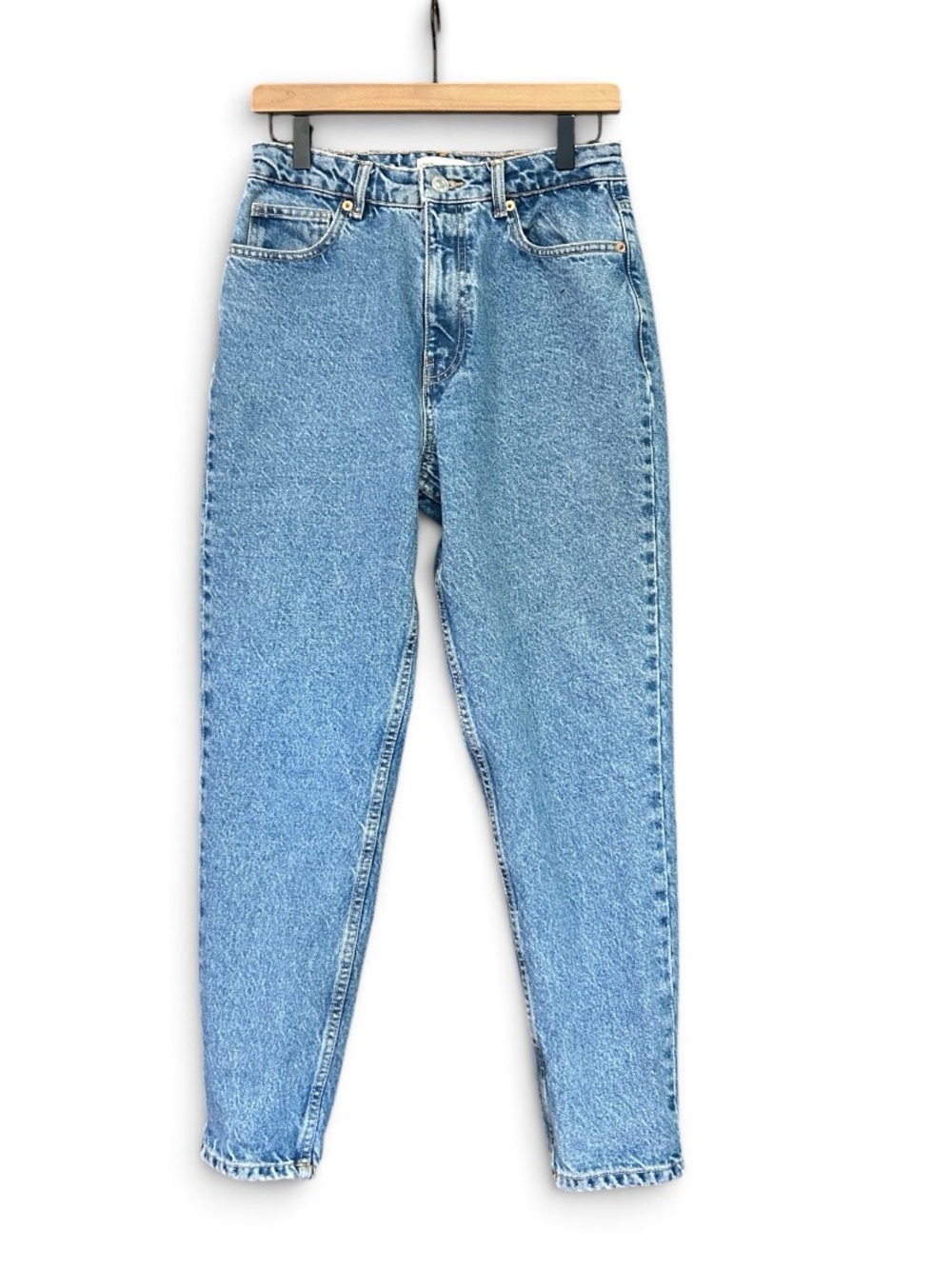 ZARA High Waist Straight Leg 100% Cotton Denim Jeans Size 6